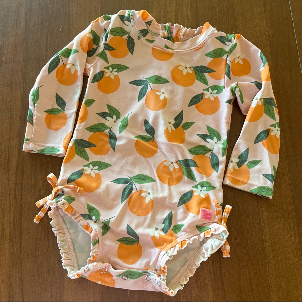 Rufflebutts 18-24 month one piece long sleeve rash guard swim suit